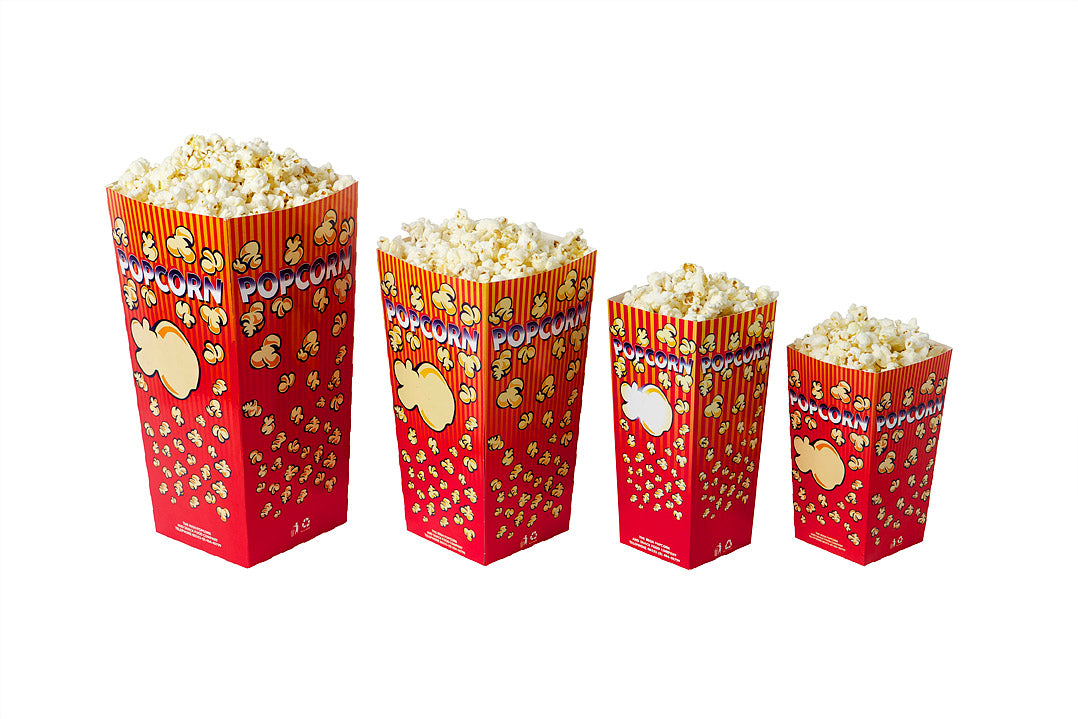 Unlidded Popcorn Boxes